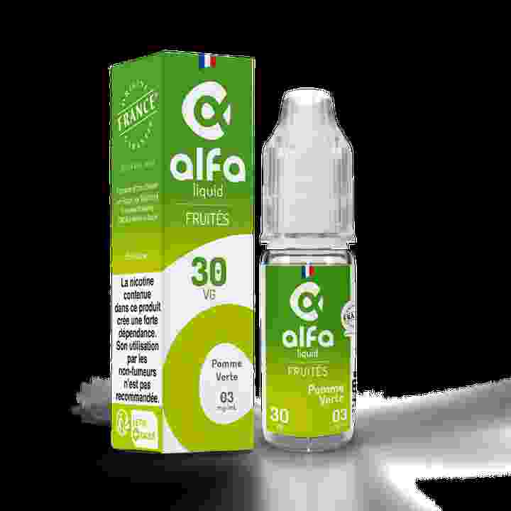 E-liquide Pomme Verte Alfaliquid 10ml Fruité | Kumo