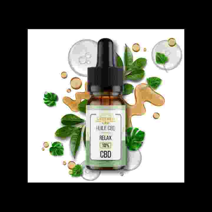 Huile RELAX 10% CBD de Greeneo | Concentration équilibrée | Kumo