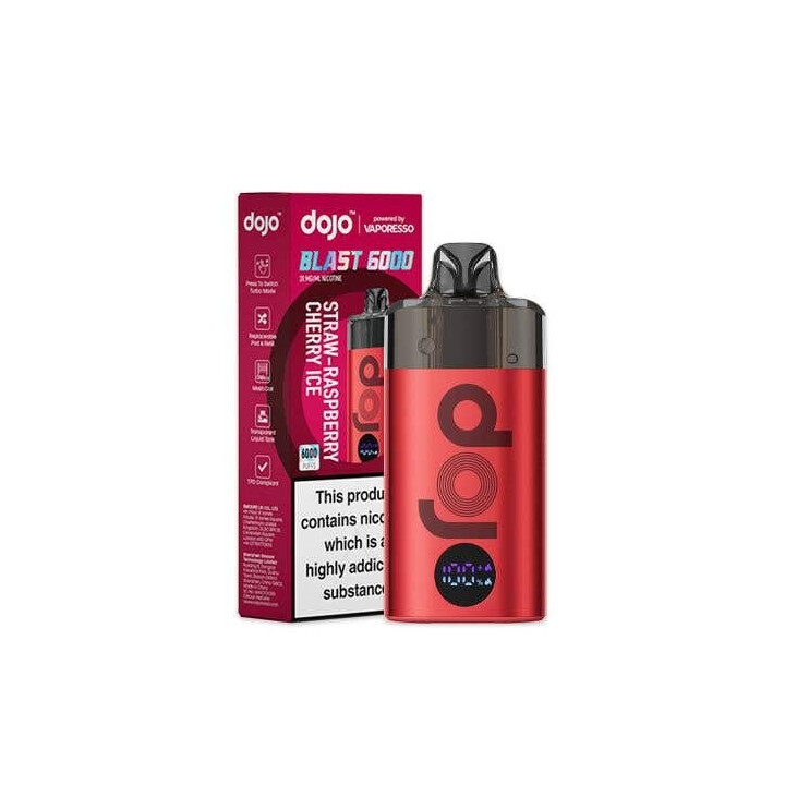 Kit Dojo Blast 6000 Red Straw Raspberry Cherry Ice | Kumo